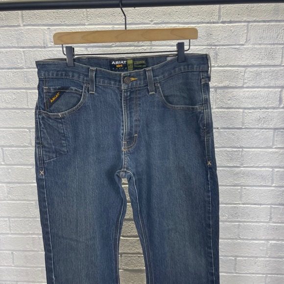 Ariat M5 Rebar Straight Leg Denim Jeans Mens 33x30 Workwear Minimalist Outdoors - Picture 7 of 15